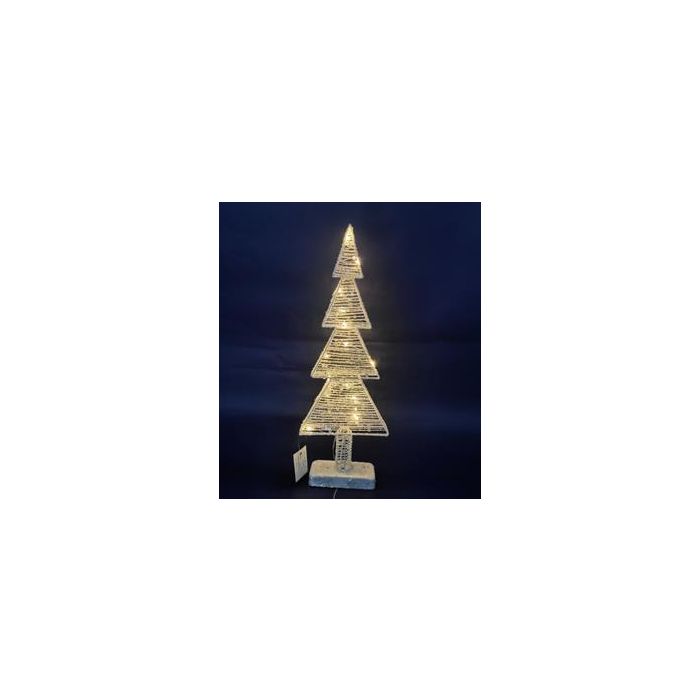 Decoracion Luminosa Navidad Moderna DKD Home Decor Blanco 6 x 50 x 18 cm (2 Unidades)