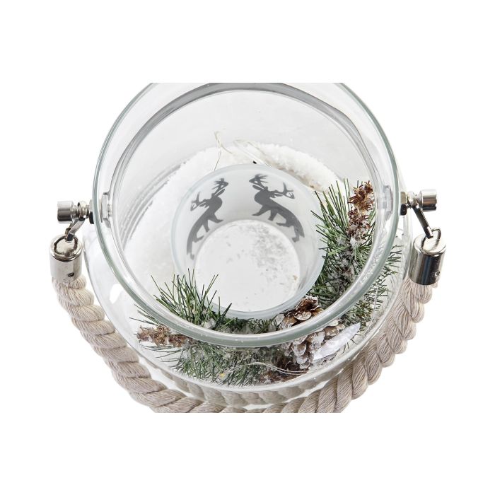 Decoracion Luminosa Navidad Alpina DKD Home Decor Blanco 14.5 x 17 x 14.5 cm (2 Unidades) 3