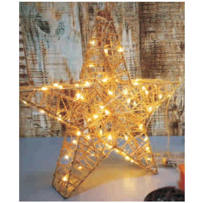 Decoracion Luminosa Navidad Tradicional DKD Home Decor Marron 7 x 34 x 34 cm (2 Unidades) 1