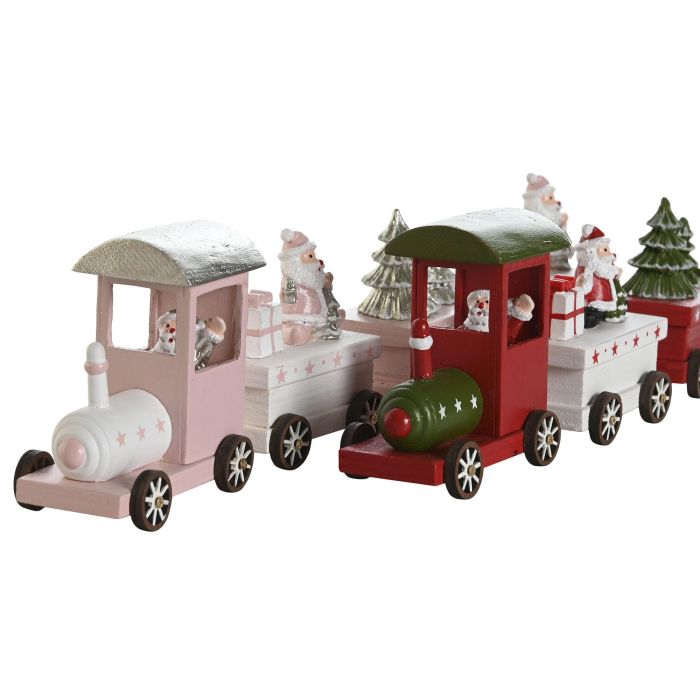 Tren Navidad Tradicional DKD Home Decor Verde Rojo 5 x 8.8 x 35.5 cm (2 Unidades) 1