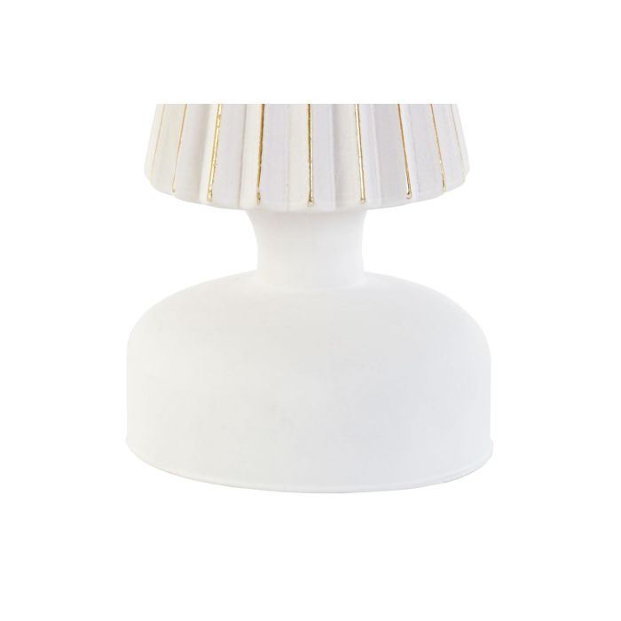 Decoracion Luminosa Navidad Moderna DKD Home Decor Blanco Dorado 9 x 25 x 9 cm (2 Unidades) 2