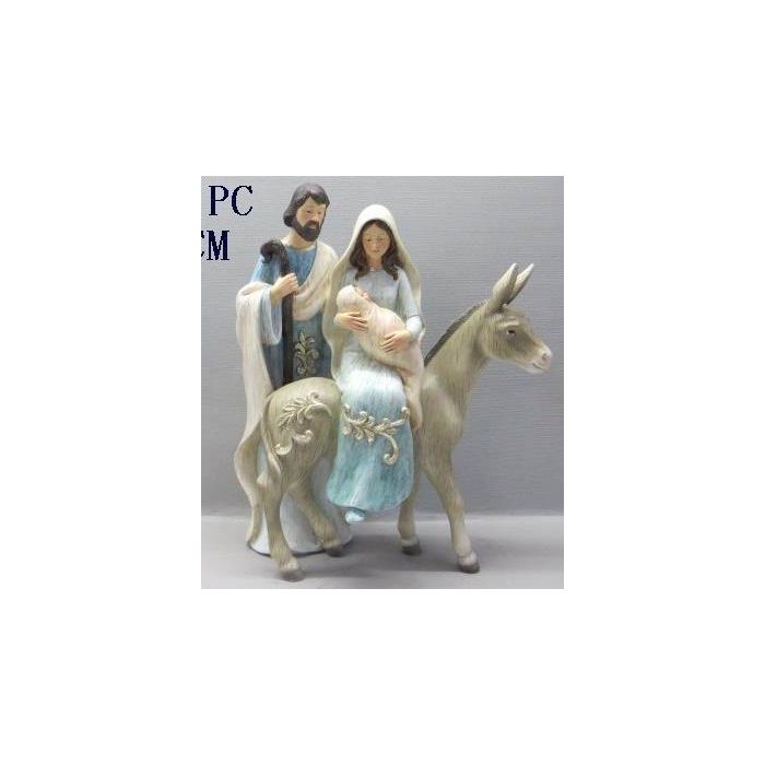 Nacimiento  DKD Home Decor Blanco Plateado 16 x 32 x 23.5 cm (2 Unidades) 1