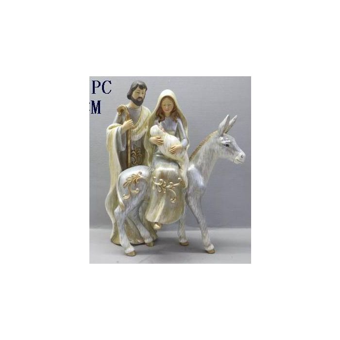 Nacimiento DKD Home Decor Blanco Plateado 16 x 32 x 23.5 cm (2 Unidades)