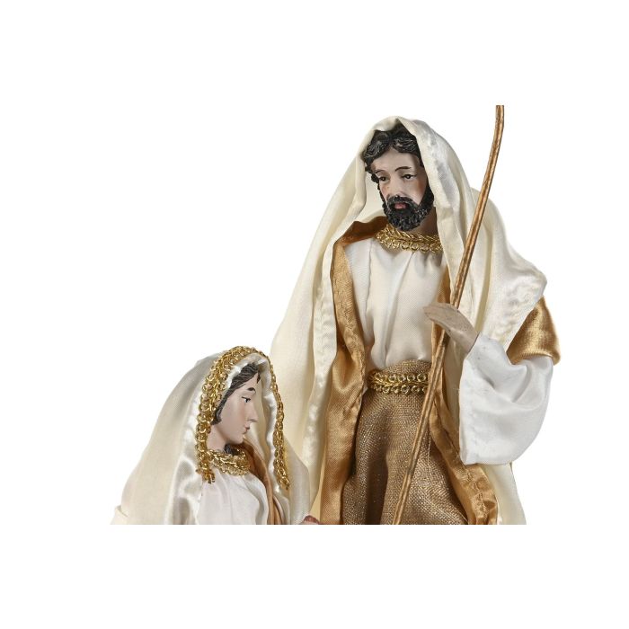 Nacimiento Navidad Moderna DKD Home Decor Blanco Dorado 14 x 32 x 20 cm (2 Unidades) 1