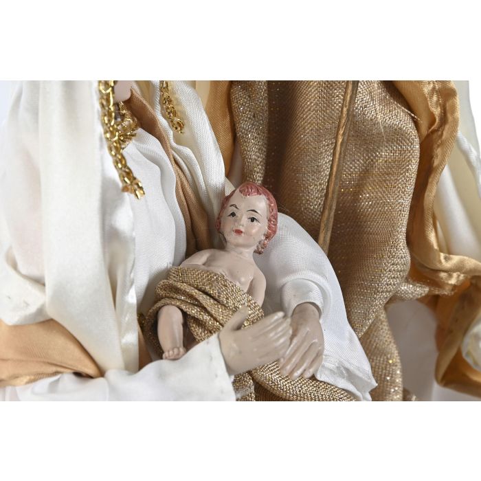 Nacimiento Navidad Moderna DKD Home Decor Blanco Dorado 14 x 32 x 20 cm (2 Unidades) 2