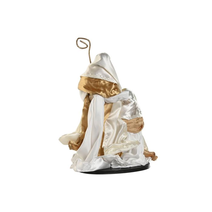 Nacimiento Navidad Moderna DKD Home Decor Blanco Dorado 14 x 32 x 20 cm (2 Unidades) 3