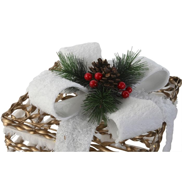 Regalo Navidad Moderna DKD Home Decor Blanco Dorado 26 x 30 x 26 cm Set de 3 (2 Unidades) 1