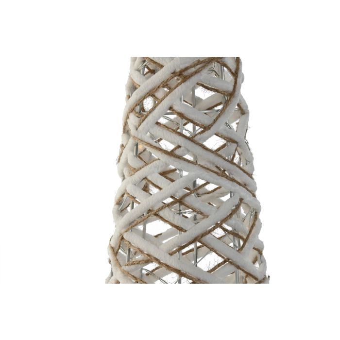 Cono Navidad Alpina DKD Home Decor Natural Blanco 20 x 80 x 20 cm Set de 3 (2 Unidades) 1