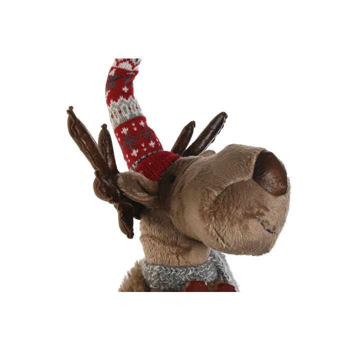 Figura Navidad Alpina DKD Home Decor Rojo Marron 16 x 79 x 25 cm (2 Unidades) 1