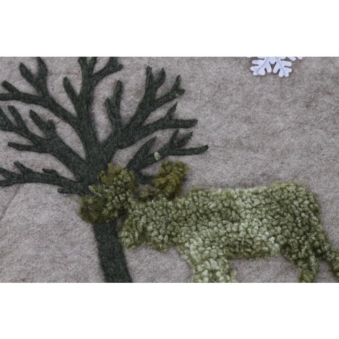 Base Arbol Navidad Alpina DKD Home Decor Verde Beige 0.5 x 105 x 105 cm (2 Unidades) 3