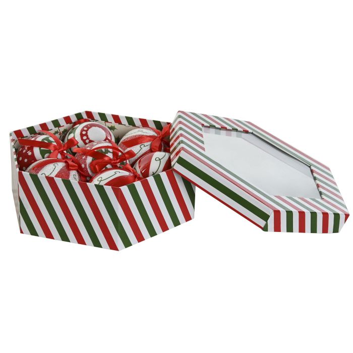 Bola Decoracion Navidad Tradicional DKD Home Decor Verde Rojo 21.5 x 8.5 x 25 cm Set de 7 (2 Unidades) 2