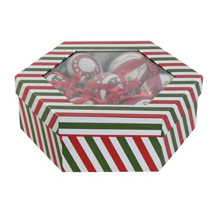 Bola Decoracion Navidad Tradicional DKD Home Decor Verde Rojo 21.5 x 8.5 x 25 cm Set de 7 (2 Unidades) 3