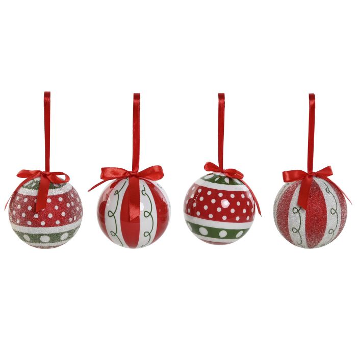 Bola Decoracion Navidad Tradicional DKD Home Decor Verde Rojo 21.5 x 8.5 x 25 cm Set de 7 (2 Unidades)