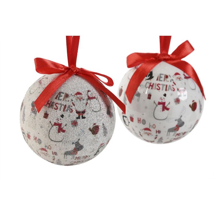 Bola Decoracion Navidad Tradicional DKD Home Decor Blanco Rojo 21.5 x 8.5 x 25 cm Set de 7 (2 Unidades) 1