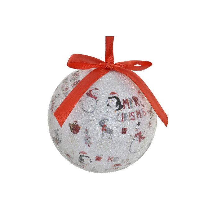 Bola Decoracion Navidad Tradicional DKD Home Decor Blanco Rojo 21.5 x 8.5 x 25 cm Set de 7 (2 Unidades) 4