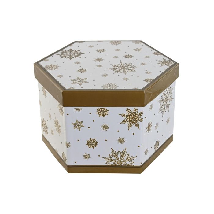 Bola Decoracion Navidad Moderna DKD Home Decor Dorado Blanco 21.5 x 15.5 x 25 cm Set de 14 (2 Unidades) 3