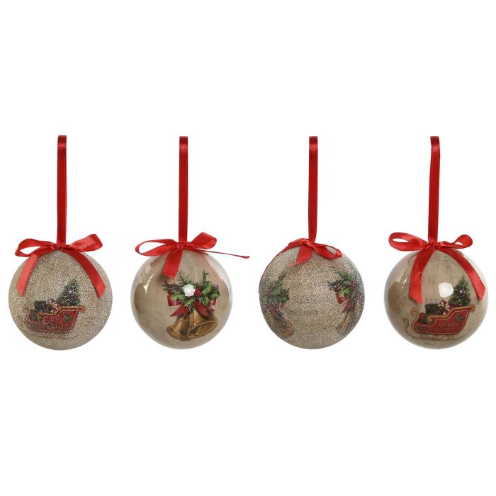 Bola Decoracion Navidad Tradicional DKD Home Decor Multicolor 21.5 x 15.5 x 25 cm Set de 14 (2 Unidades)