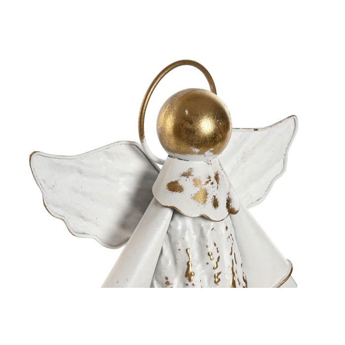 Decoracion Navidad Moderna DKD Home Decor Blanco Dorado 18.5 x 33 x 21.5 cm (2 Unidades) 1