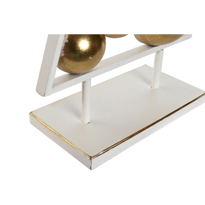 Decoracion Navidad Moderna DKD Home Decor Dorado Blanco 14.5 x 63 x 32.5 cm (2 Unidades) 2