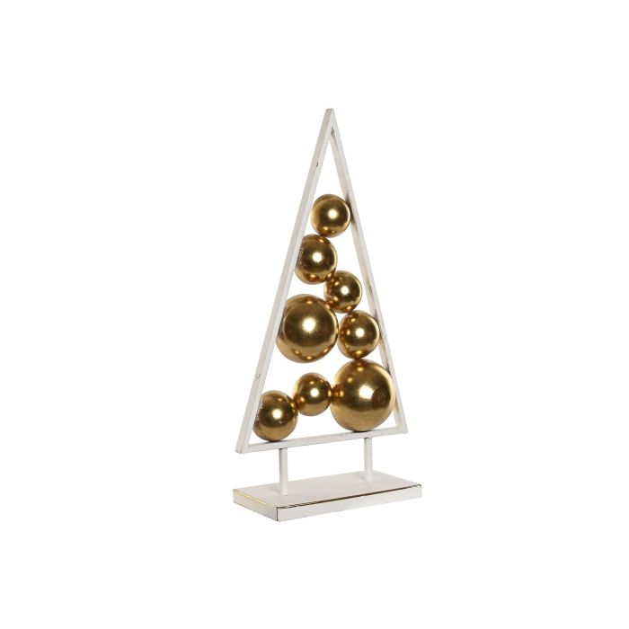 Decoracion Navidad Moderna DKD Home Decor Dorado Blanco 14.5 x 63 x 32.5 cm (2 Unidades)