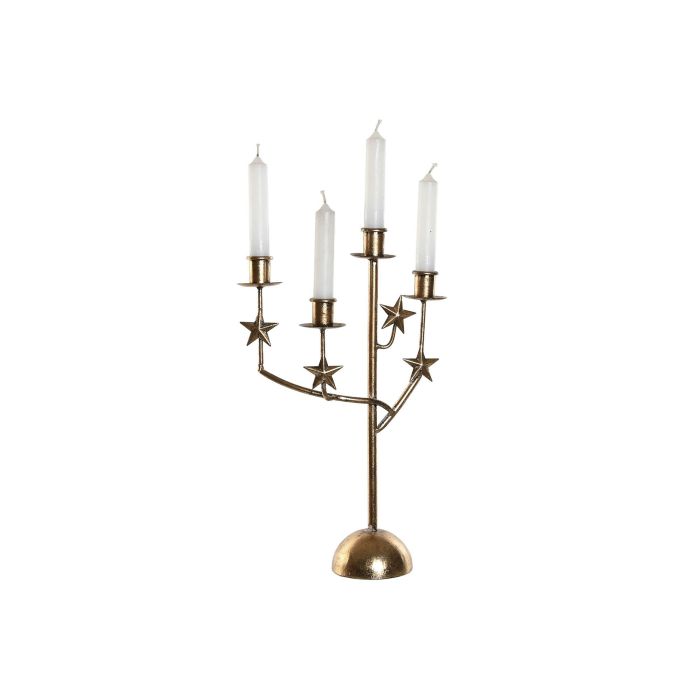 Candelabro Navidad Moderna DKD Home Decor Dorado 9 x 37 x 21 cm (2 Unidades) 3