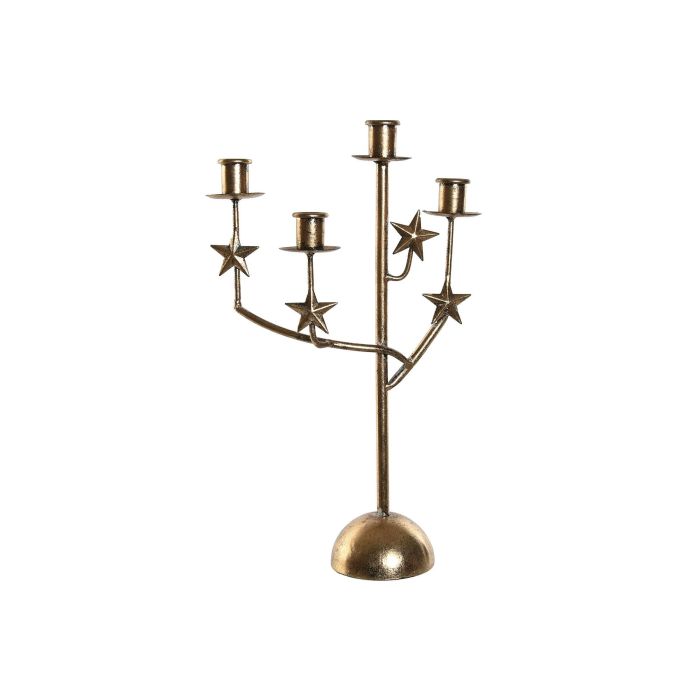 Candelabro Navidad Moderna DKD Home Decor Dorado 9 x 37 x 21 cm (2 Unidades)