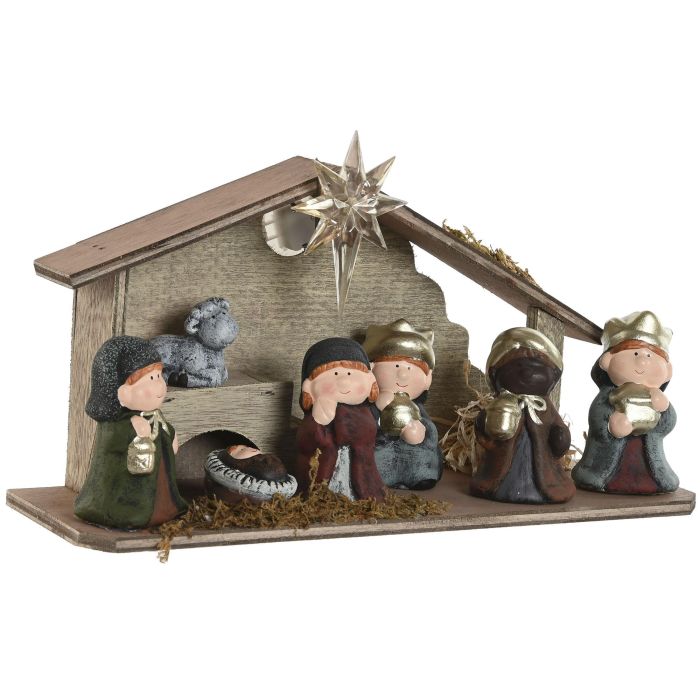 Nacimiento Navidad Tradicional DKD Home Decor Multicolor 9.5 x 17 x 30 cm (2 Unidades) 3