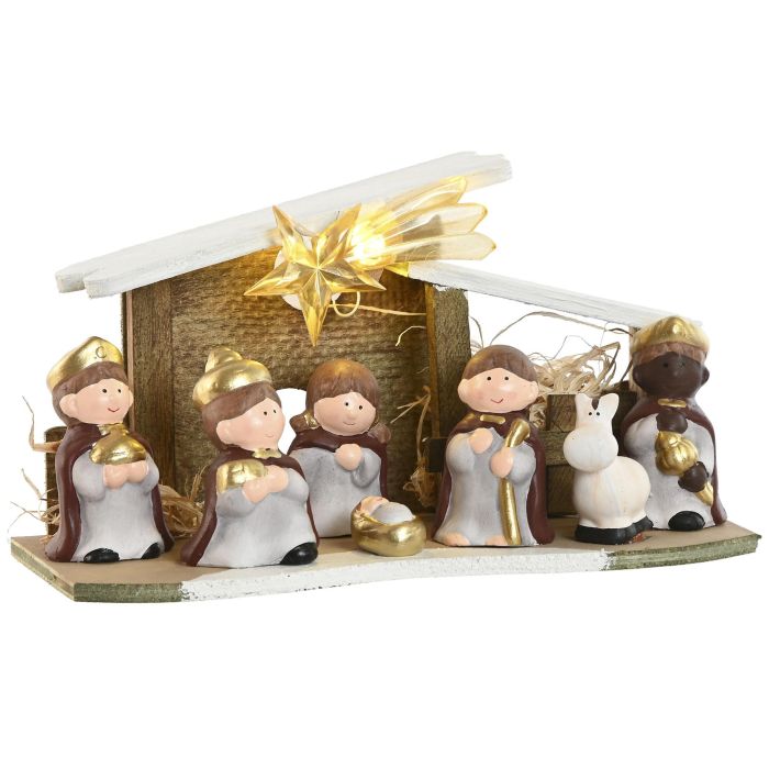 Nacimiento Navidad Tradicional DKD Home Decor Multicolor 12 x 14.5 x 26 cm (2 Unidades)