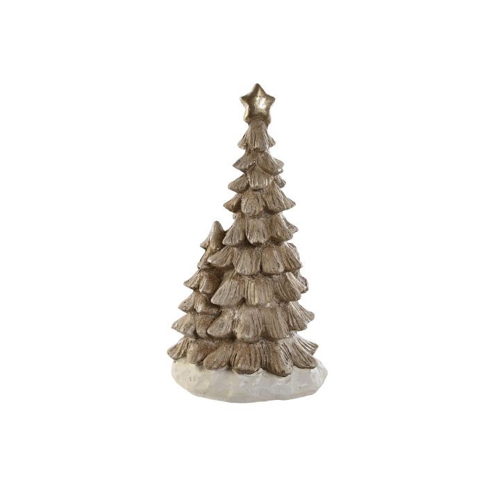 Figura Navidad Moderna DKD Home Decor Blanco Dorado 23 x 44 x 23.5 cm (2 Unidades) 2