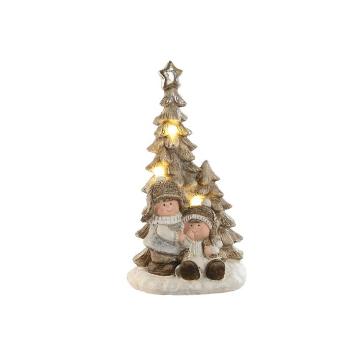 Figura Navidad Moderna DKD Home Decor Blanco Dorado 23 x 44 x 23.5 cm (2 Unidades)