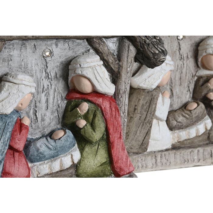 Nacimiento Navidad Tradicional DKD Home Decor Gris Verde 10.5 x 34.5 x 27.5 cm (2 Unidades) 2