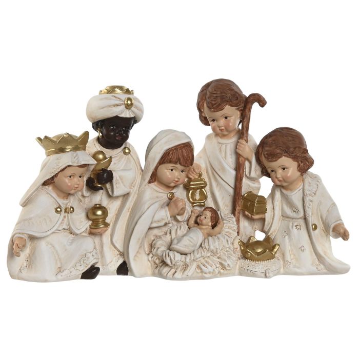 Nacimiento DKD Home Decor Blanco 9.5 x 17 x 32 cm Set de 6 (2 Unidades)