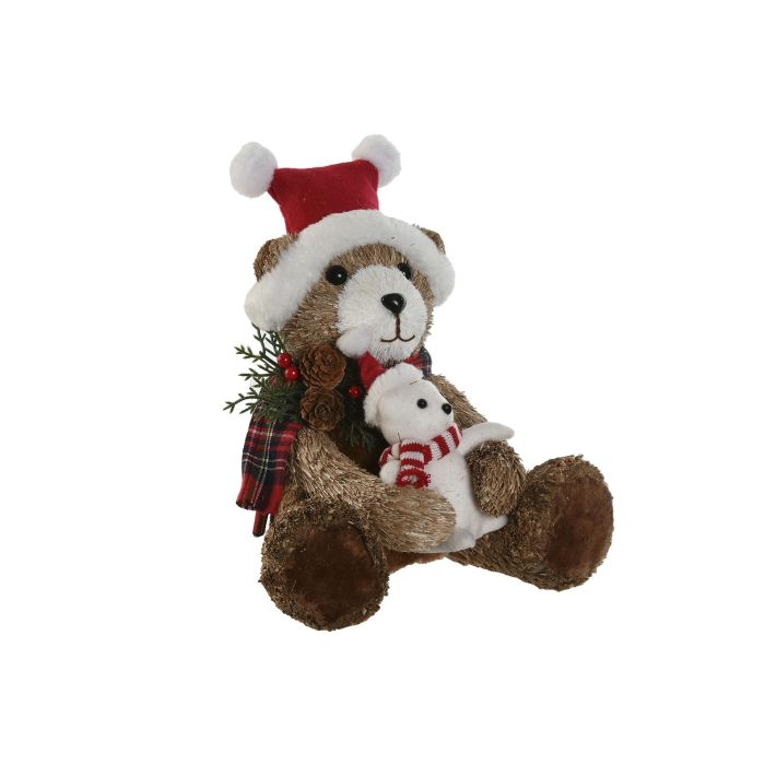 Figura Navidad Alpina DKD Home Decor Marron Rojo 20 x 22 x 22 cm (2 Unidades)