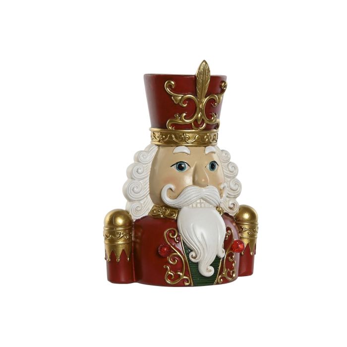 Figura Navidad Tradicional DKD Home Decor Rojo Plateado 11.5 x 22 x 16.5 cm (2 Unidades) 3