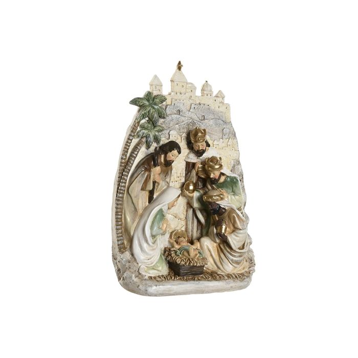 Nacimiento Navidad Tradicional DKD Home Decor Multicolor 9 x 25.5 x 18 cm (2 Unidades)