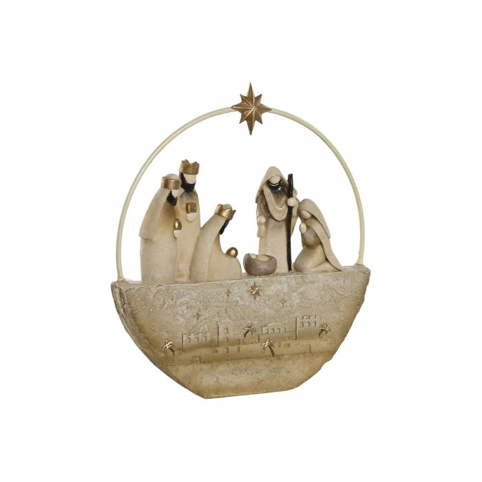 Nacimiento Navidad Moderna DKD Home Decor Beige 4 x 25 x 22.5 cm (2 Unidades)