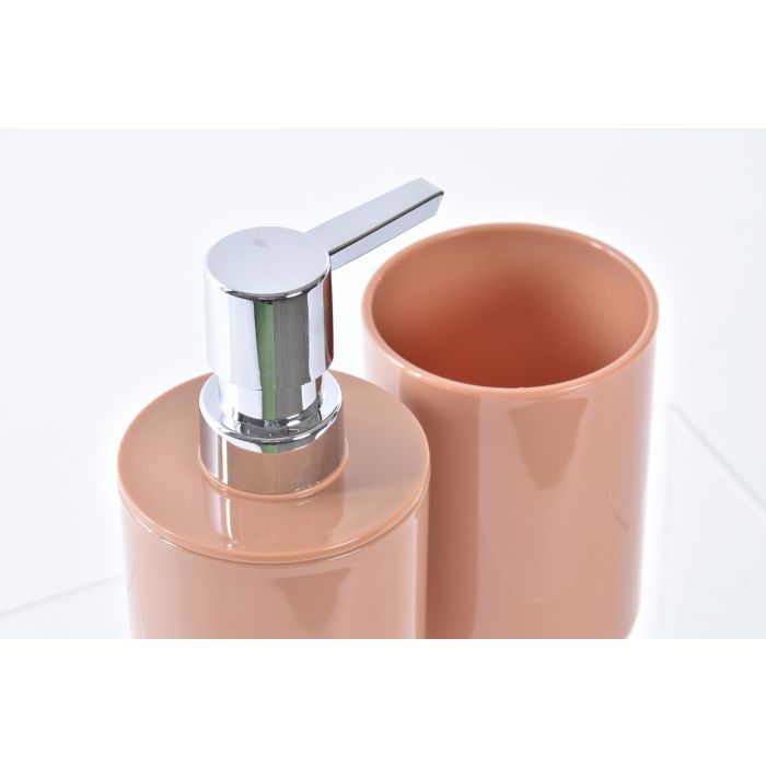 Baño Moderno DKD Home Decor Naranja Gris 7 x 16 x 7 cm Set de 2 (2 Unidades) 1