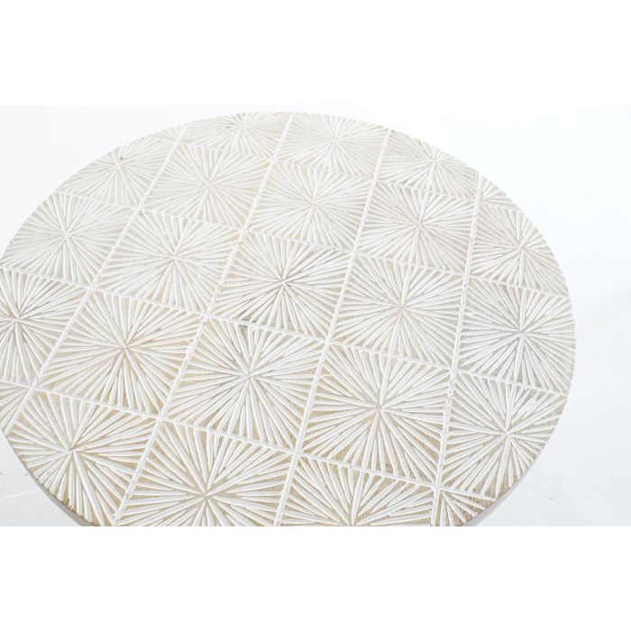 Decoracion Indio DKD Home Decor Blanco Natural 38 x 5.7 x 38 cm (2 Unidades) 1