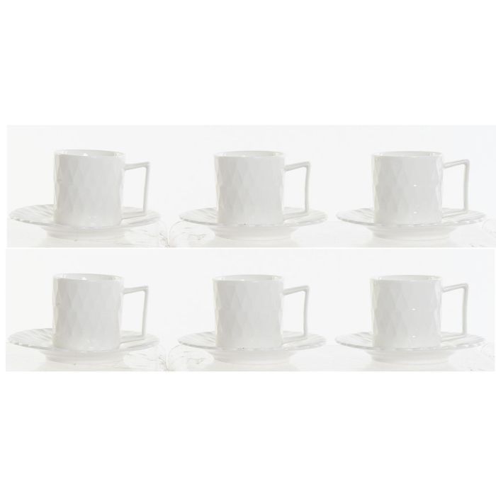 Cafe Basicos DKD Home Decor Blanco Natural 12 x 25 x 26 cm Set de 6 (2 Unidades) 1