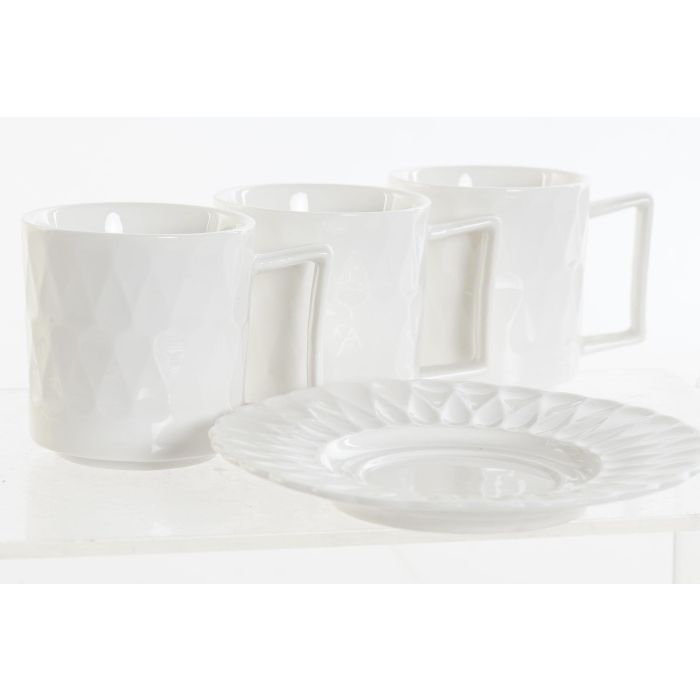 Cafe Basicos DKD Home Decor Blanco Natural 12 x 25 x 26 cm Set de 6 (2 Unidades) 2