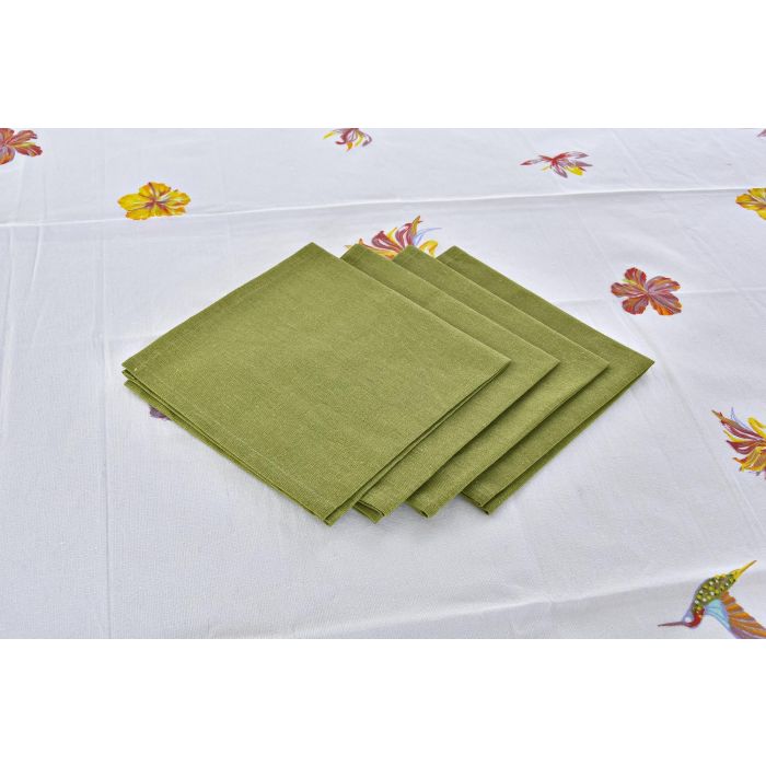 Mantel Tropical DKD Home Decor Multicolor Verde 150 x 0.5 x 150 cm Set de 5 (2 Unidades) 2