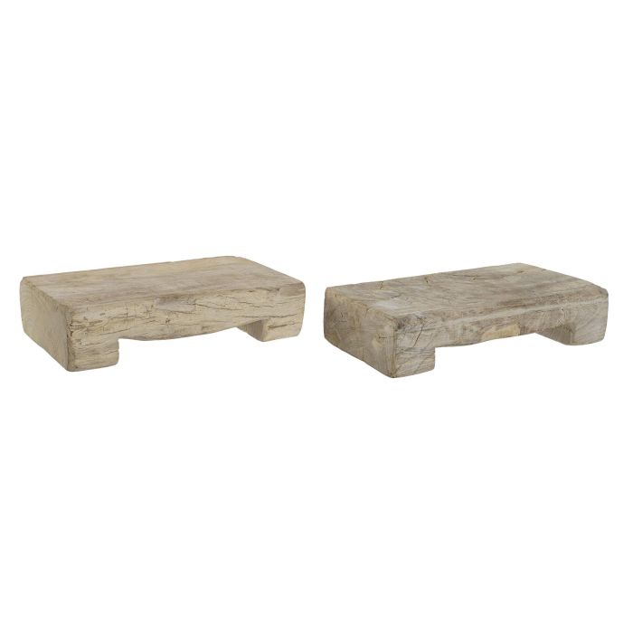 Tabla Cortar Item Home DKD Home Decor Natural 18 x 7 x 33 cm (2 Unidades)