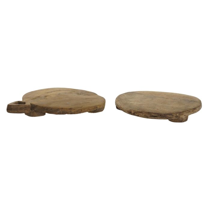 Tabla Cortar Item Home DKD Home Decor Natural 30 x 6 x 30 cm (2 Unidades)