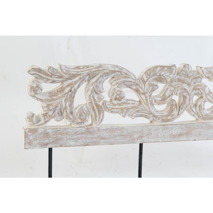 Perchero Pared Indio DKD Home Decor Blanco 7 x 19 x 43 cm (2 Unidades) 1