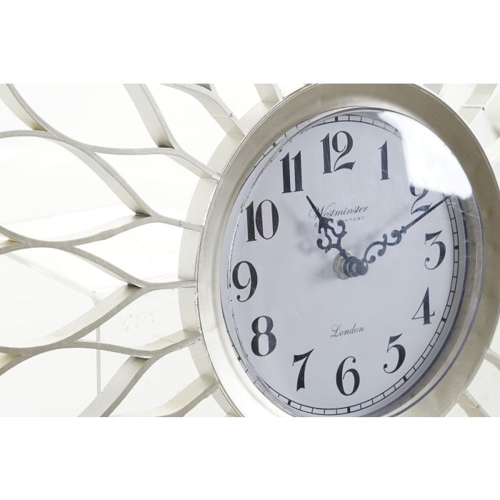 Reloj Glam DKD Home Decor Champan Plateado 4 x 50 x 50 cm Set de 5 (2 Unidades) 1