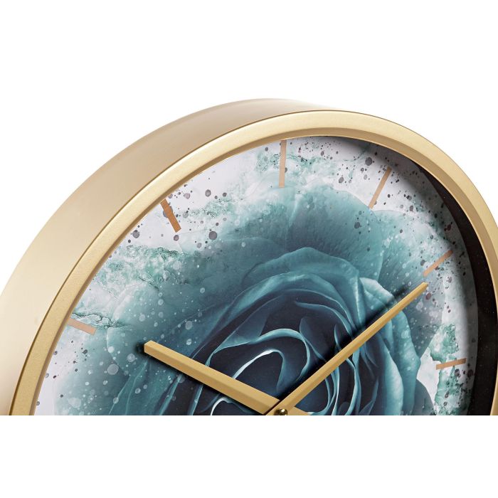 Reloj Pared Moderno DKD Home Decor Turquesa Dorado 6 x 40 x 40 cm (2 Unidades) 2
