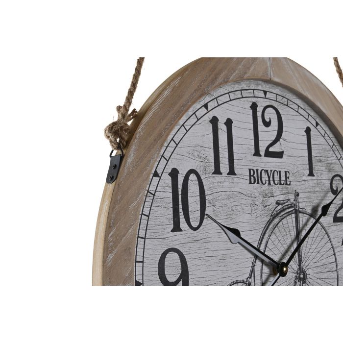 Reloj Pared Vintage DKD Home Decor Blanco Natural 4.5 x 50 x 50 cm (2 Unidades) 1