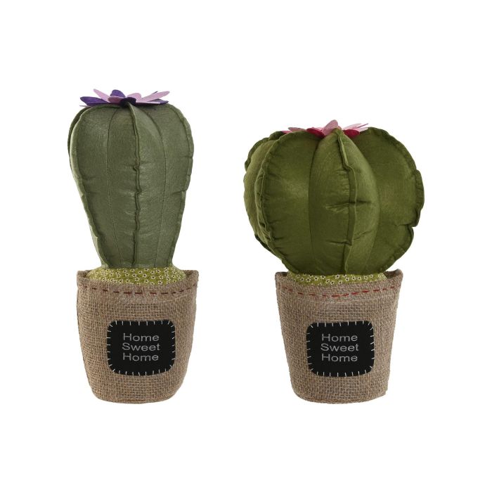 Sujetapuertas Tropical DKD Home Decor Verde Natural 13 x 31 x 13 cm (2 Unidades)