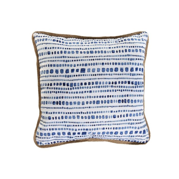 Cojin Terraza Y Jardin DKD Home Decor Azul Blanco 45 x 45 cm (2 Unidades)