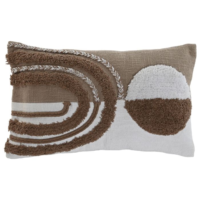 Cojin Boho DKD Home Decor Blanco Marron 30 x 50 cm (2 Unidades)